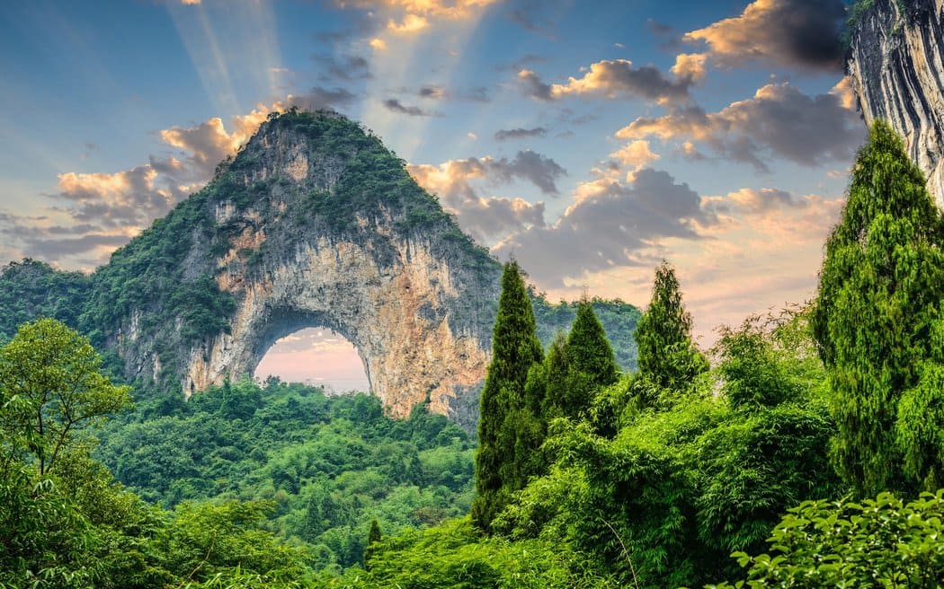 moon hill natural bridge in china - Gallery